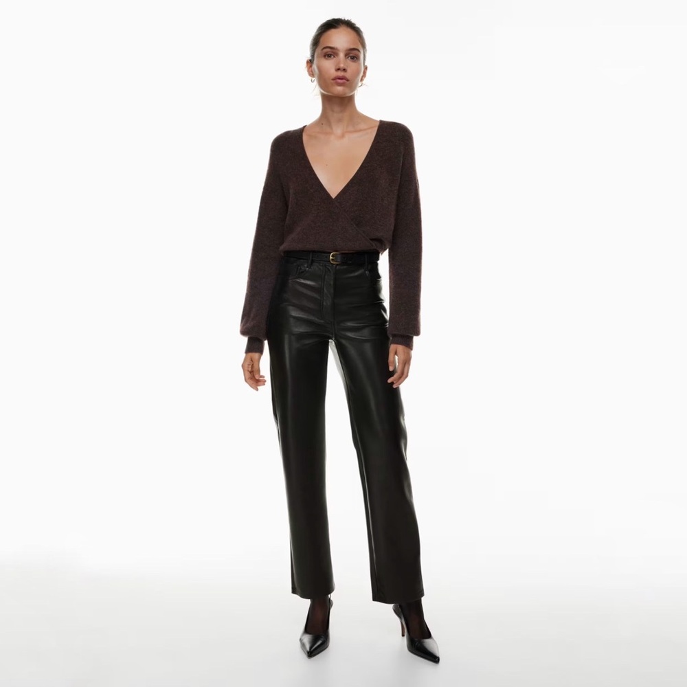 Aritzia | Wilfred | Melina‎ Faux Leather Pants Black Size 4